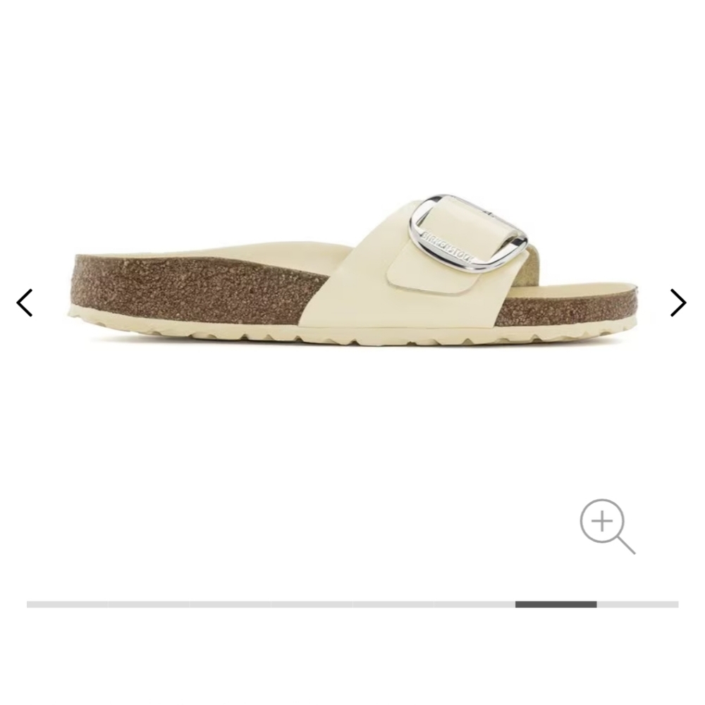NWT Birkenstock Women's Sandals Madrid Big Buckle Natural Leather Patent S8 - Picture 7 of 15